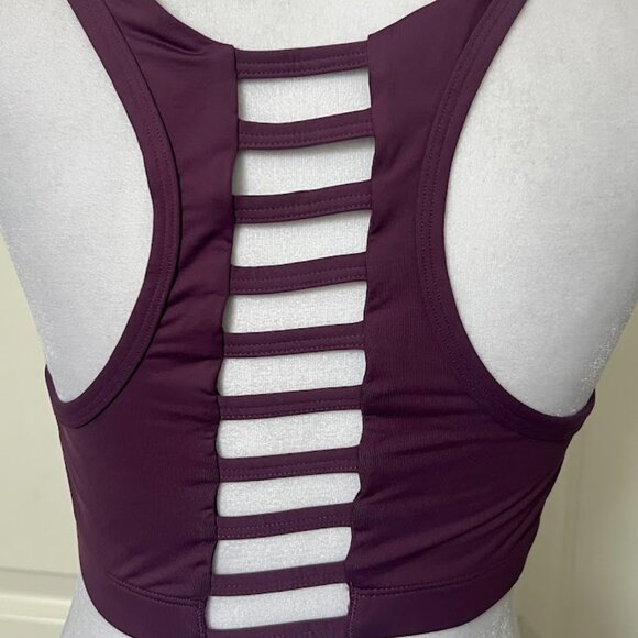 Victoria's Secret PINK Purple Ultimate Cage Front Unlined Sports Bra Medium - Picture 6 of 11